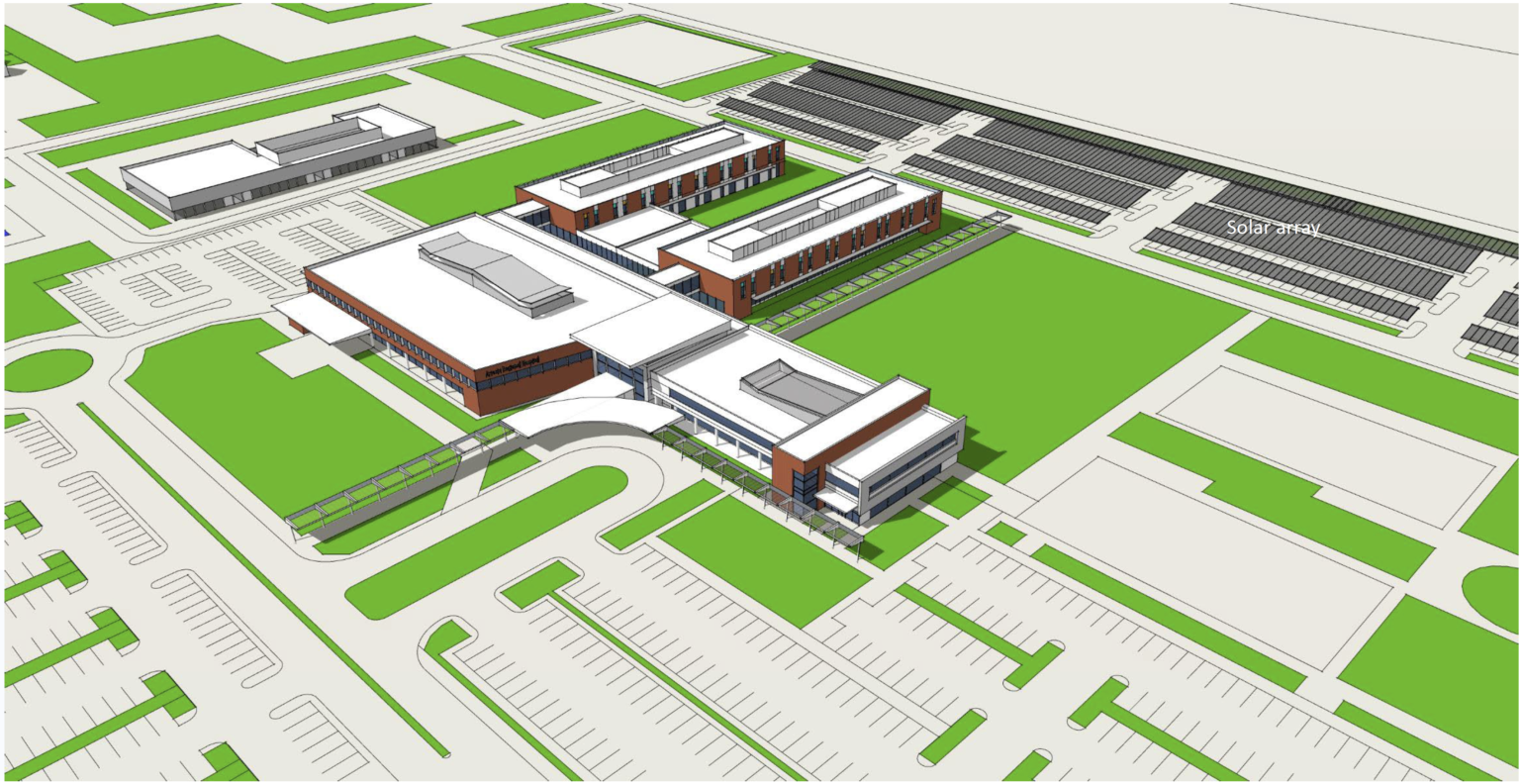 Sample rendering of the new Artesia General Hospital Campus